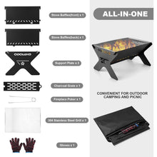 Camping-Feuerstelle und Grill mit Tragetasche, tragbare