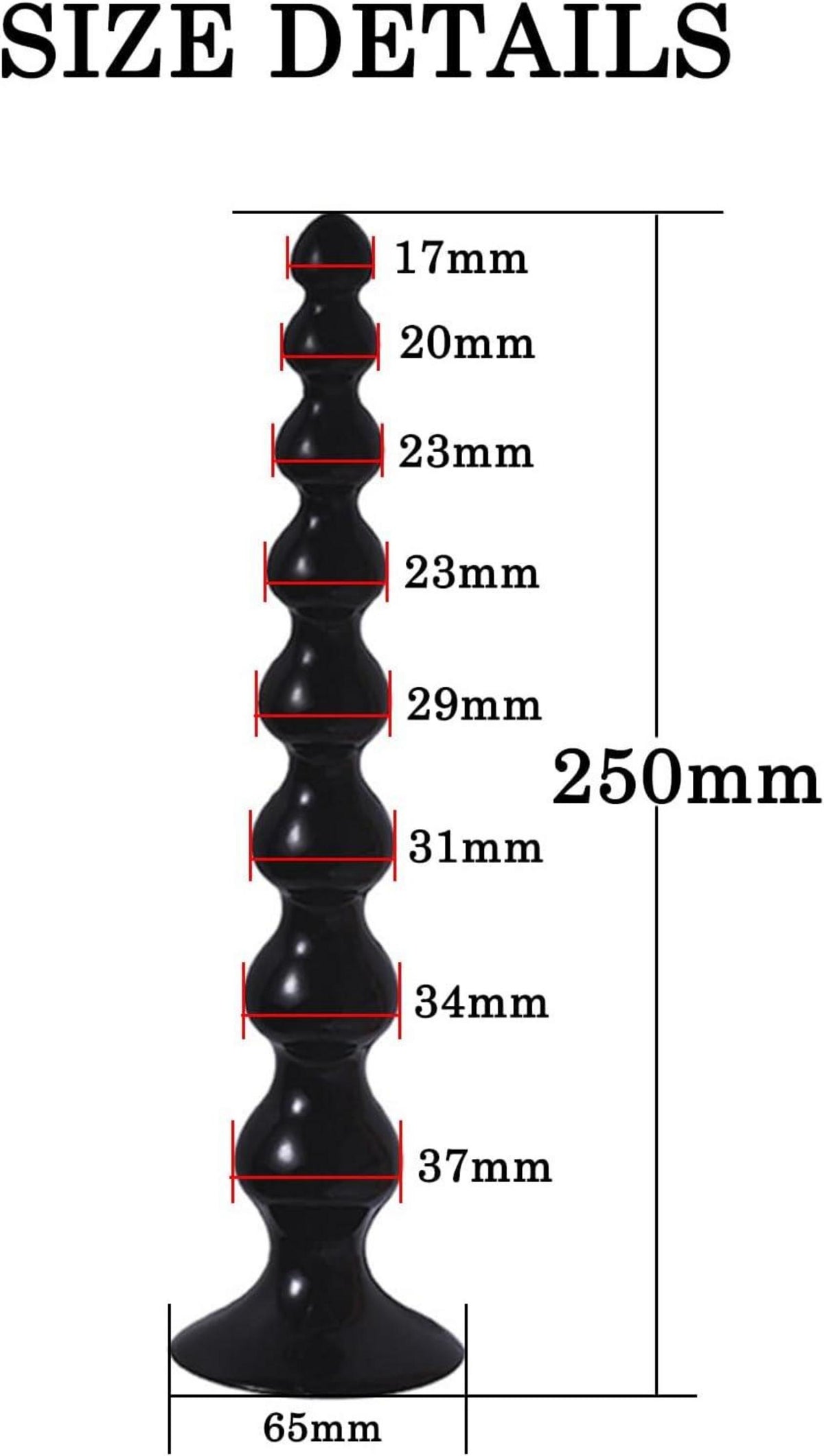250mm Analkugeln Analkette mit 8 Anal Beads Medizinisches Silikon