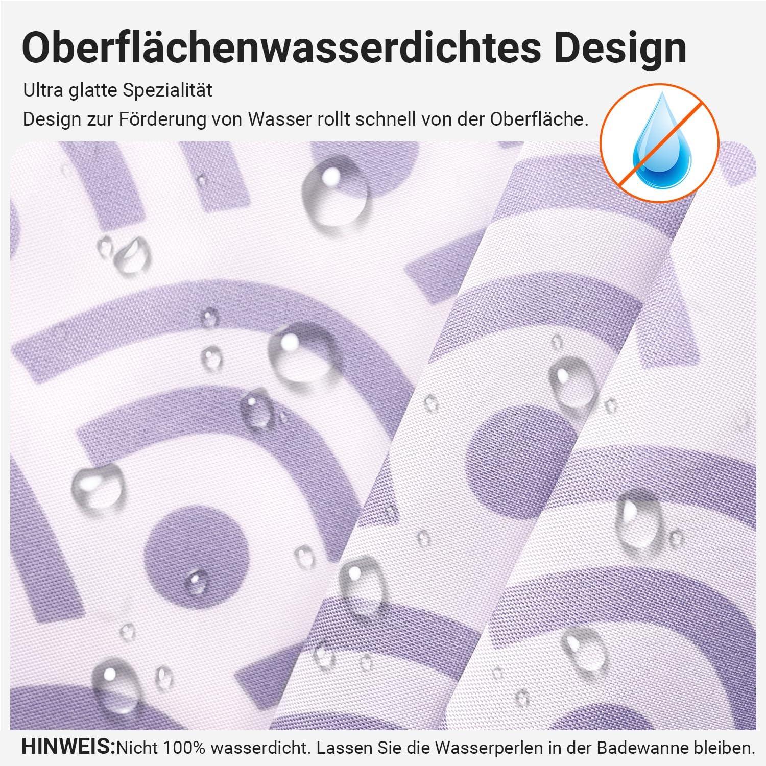 Duschvorhang Blume 120x200cm Antischimmel Textil Wasserdicht