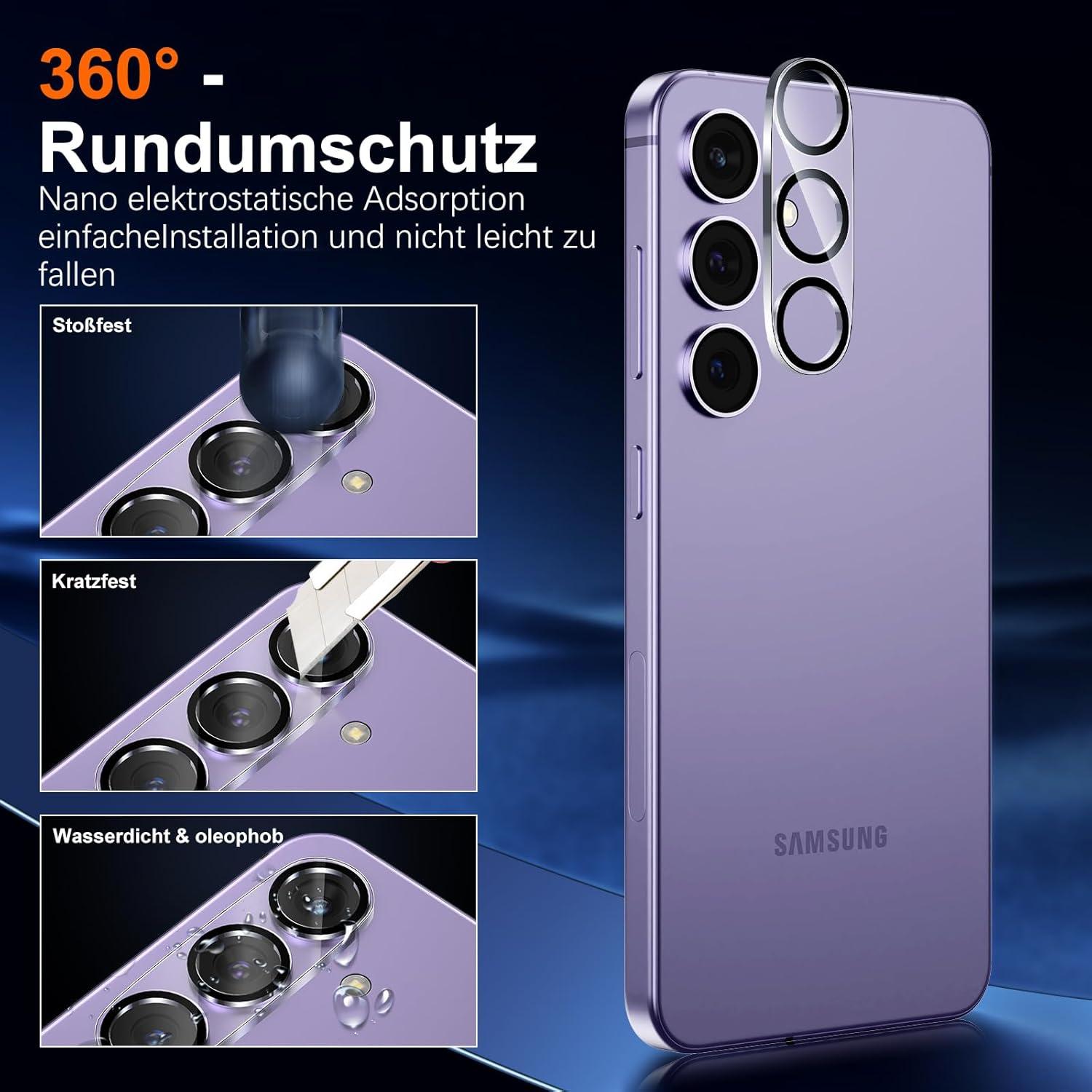 Schutzfolie Samsung Galaxy S24 Panzer Schutz Glas 4er Set