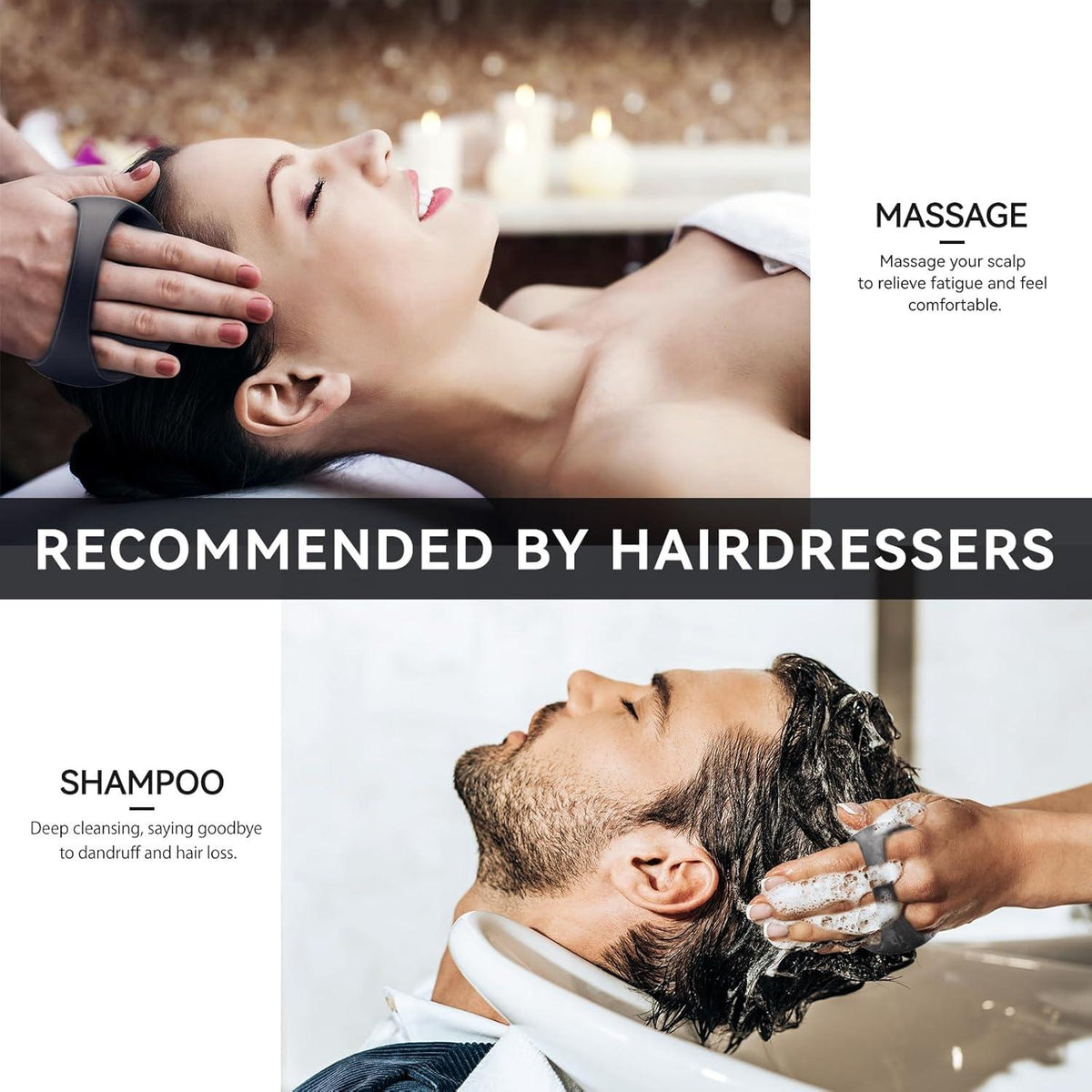 Ithyes Kopfmassage-Bürste Silikon Scalp Massager Shampoo-Bürste - Haarmassage Haustiere 1 Stück