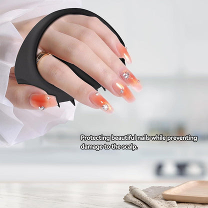Kopfmassage-Bürste Silikon Scalp Massager Shampoo-Bürste Schwarz