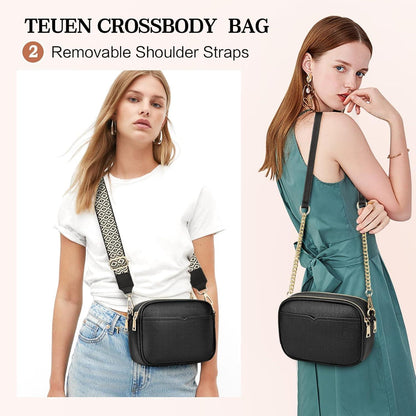 Damen-Umhängetasche Crossbody Bag PU Leder Schultertasche abnehmbarer