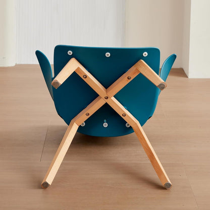 4er Set Esszimmerstühle mit Massivholzbeinen & Stoffpolster