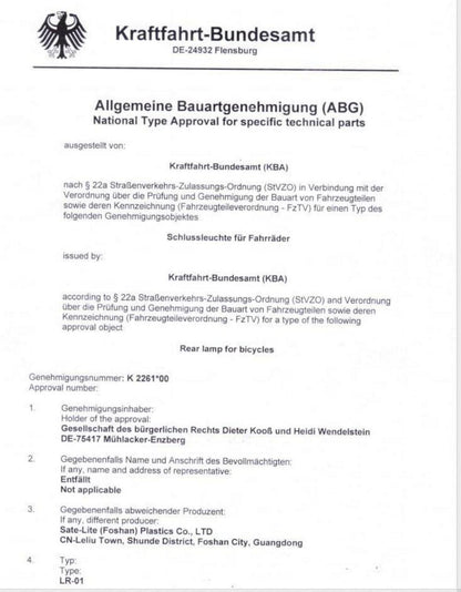 MUPAS Fahrrad Rücklicht LED StVZO IPX5 Wasserdicht Type-C Schwachwarnung