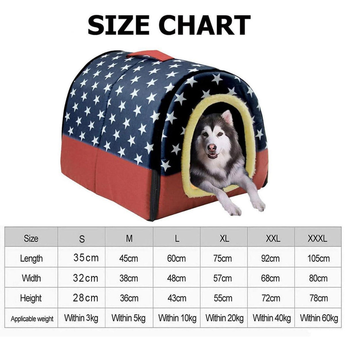 Luxuriöses Hundehäuschen XL/XXL – Warmes, Waschbares Hundebett Iglu