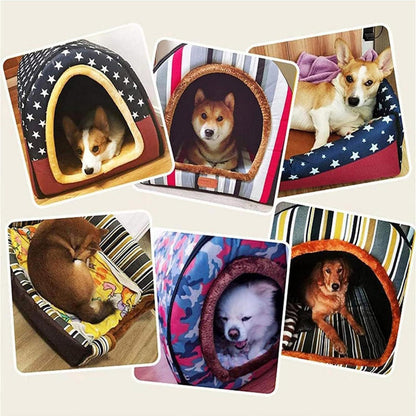 Luxuriöses Hundehäuschen XL/XXL – Warmes, Waschbares Hundebett Iglu