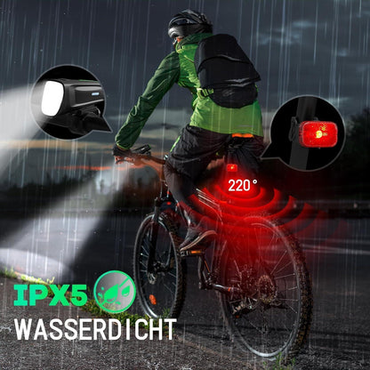 LED Fahrradlicht Vorne 100 Lux StVZO,USB Aufladbar,IPX5