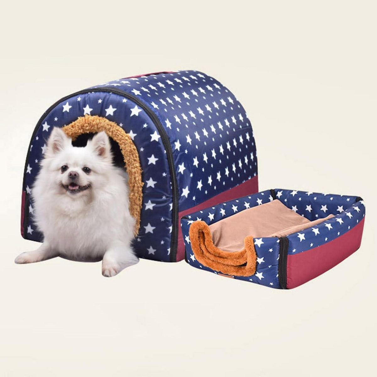 Luxuriöses Hundehäuschen XL/XXL – Warmes, Waschbares Hundebett