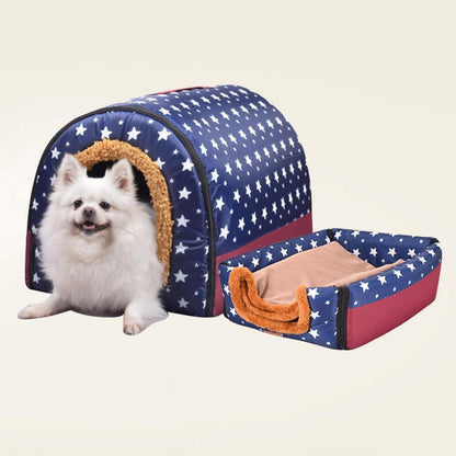 Luxuriöses Hundehäuschen XL/XXL – Warmes, Waschbares Hundebett