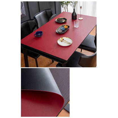 PU Tischdecke wasserdicht 80x200cm Schwarz Rot
