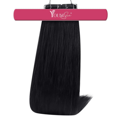 Echthaar Tape-in Extensions Schwarz - 45cm, 50g