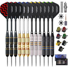 Profi Steeldarts 12 Stück Metallspitze Dartpfeile mit Case