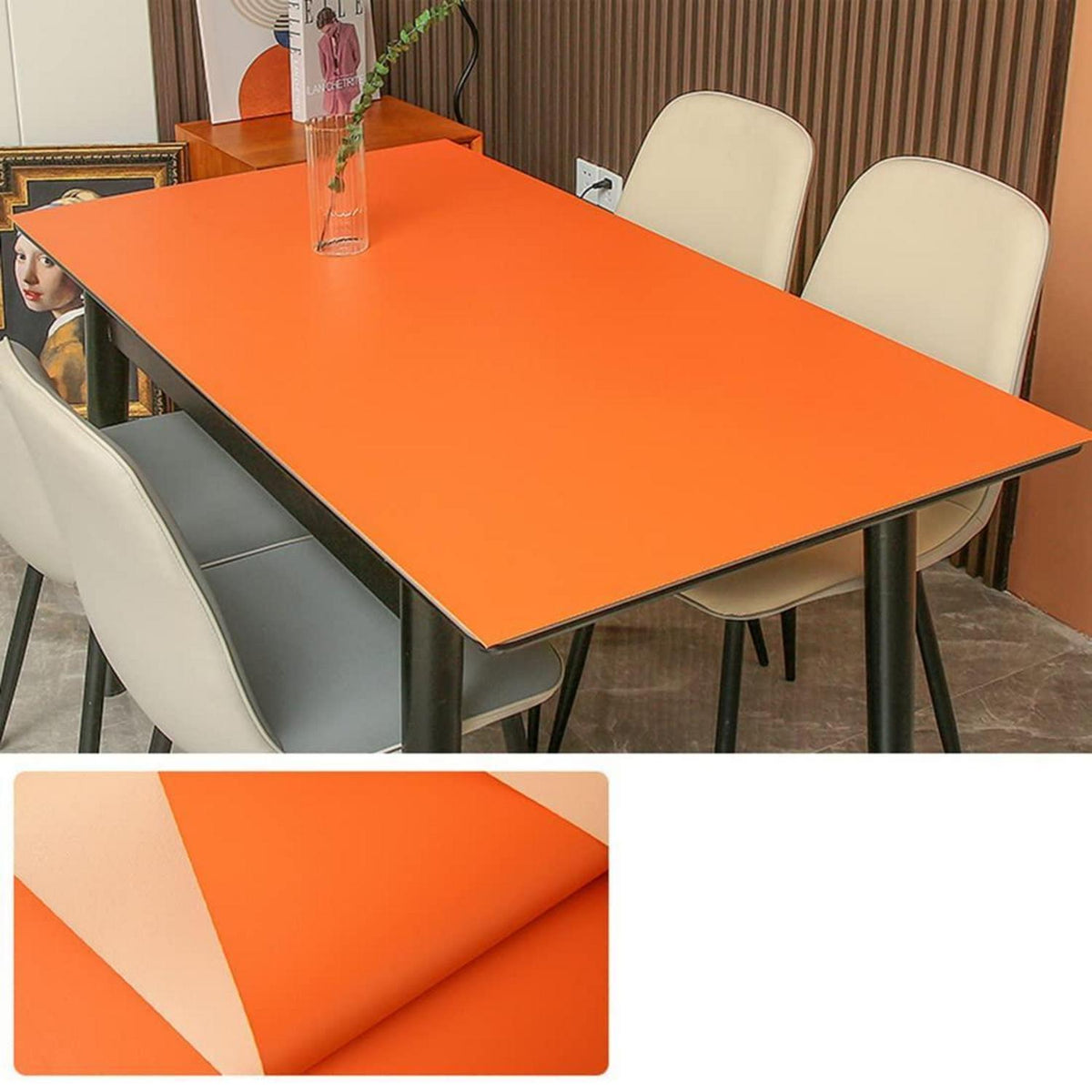 PU Tischdecke Wasserdicht Apricot+Orange 80x200cm