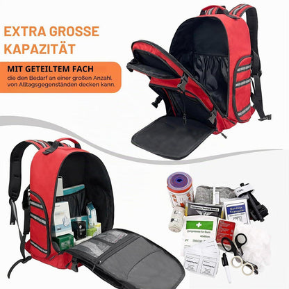 Erste-Hilfe-Rucksack Rot – Medizinischer Notfallrucksack leer