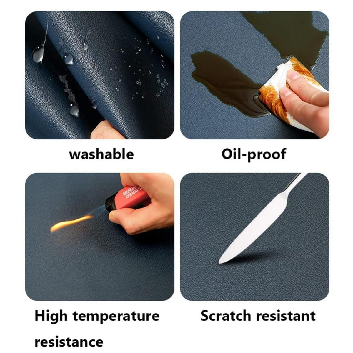 PU Tischdecke Wasserdicht Blau-Orange 90x200 cm
