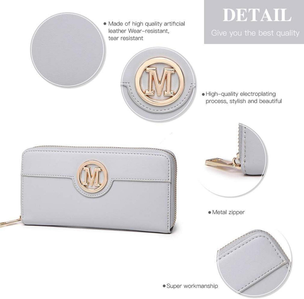 Damen Handtasche Miss Lulu Mittelgroß PU-Leder 27cm x 14cm x 19cm