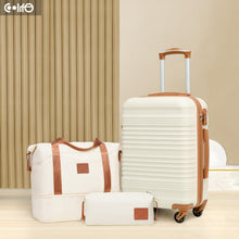COOLIFE Koffer-Set ABS Hartschale 4 Rollen TSA-Schloss