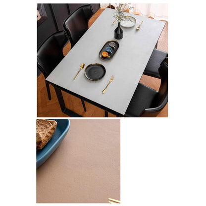 PU Tischdecke wasserdicht 90x200cm Khaki Grau