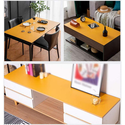 PU Tischdecke 90x200cm Grün Grau | Wasserdichte Tischfolie