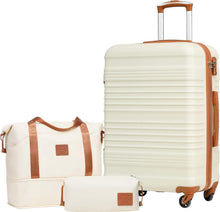 COOLIFE Koffer-Set ABS Hartschale 4 Rollen TSA-Schloss Reisetasche