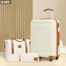 COOLIFE Koffer-set Trolley 3tlg ABS Hartschale 4 Rollen