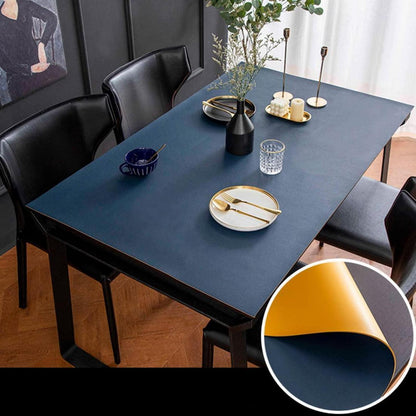 PU Tischdecke Wasserdicht Blau-Orange 85x180cm