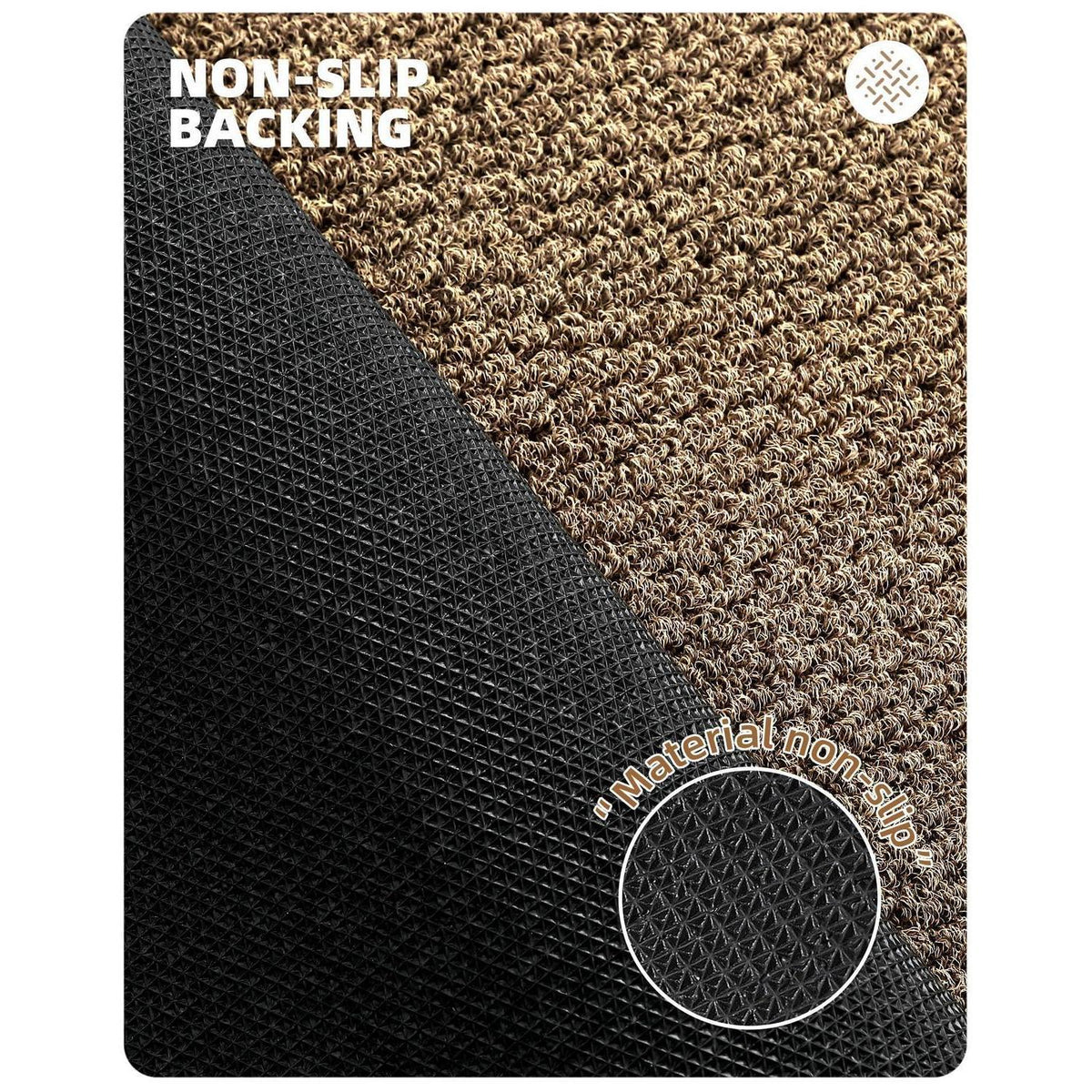 Fußmatte Braun 120x140cm – Rutschfest & Saugfähig für Innen & Außen