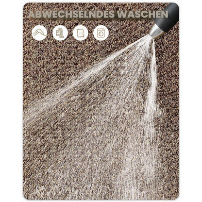Fußmatte Braun 120x140cm – Rutschfest & Saugfähig für Innen & Außen