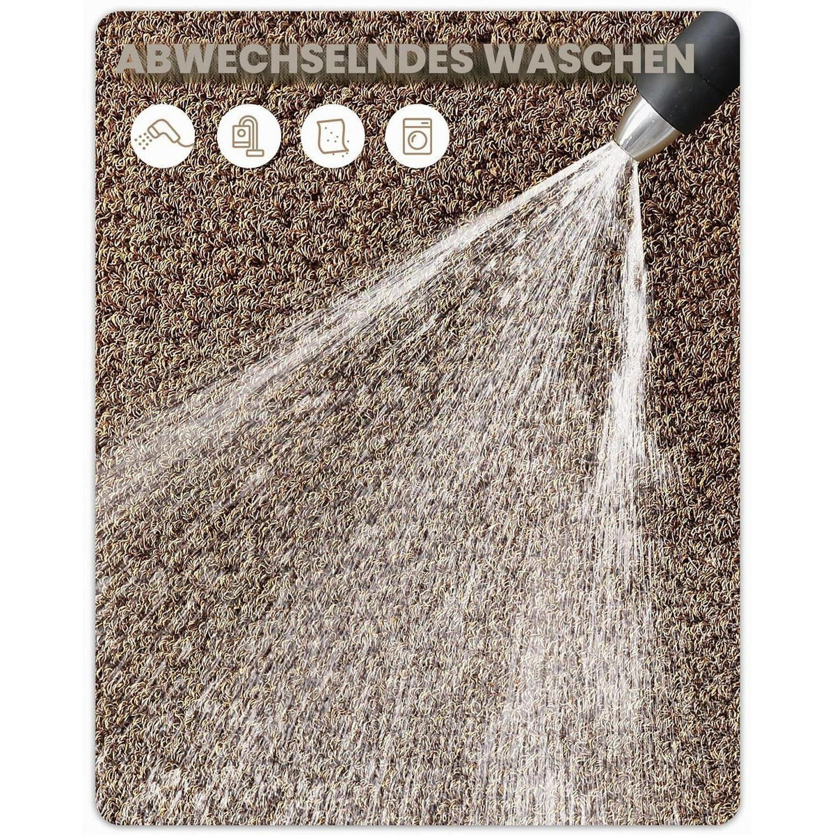 Fußmatte Braun 120x140cm - Rutschfest & Saugfähig
