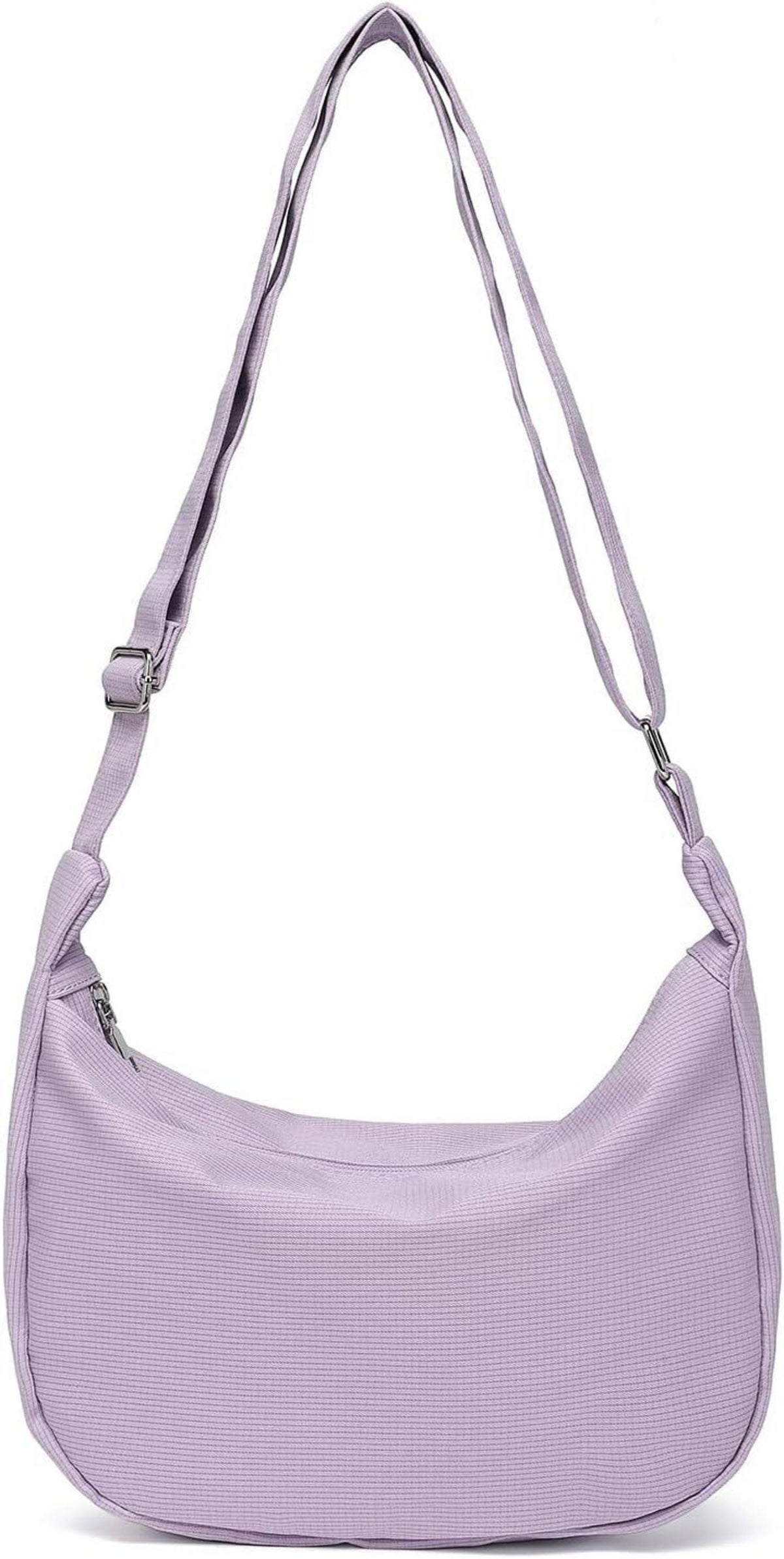 Lila Handtasche Damen Crossbody Bag verstellbarer Schultergurt