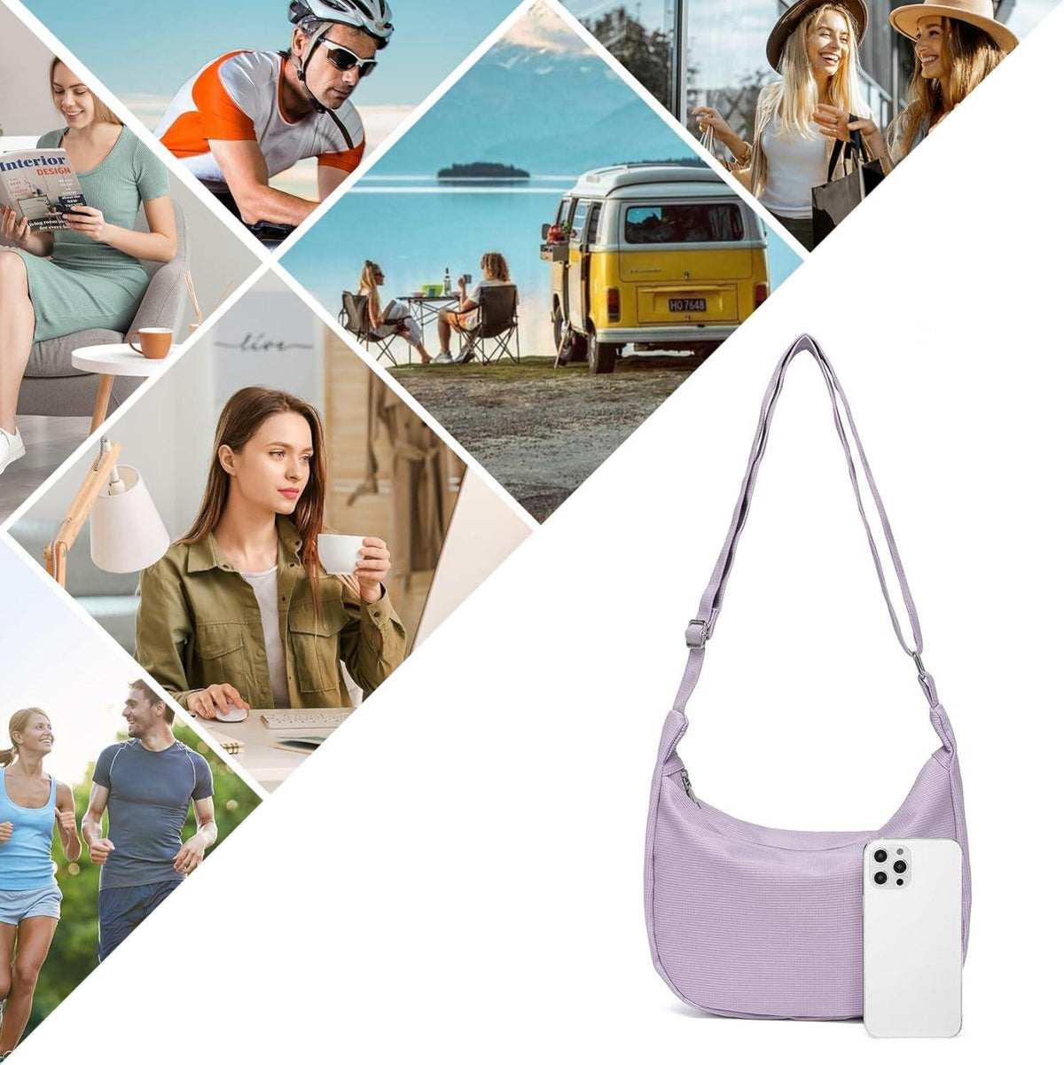 Damen Handtasche Umhängetasche Crossbody Bag verstellbarer