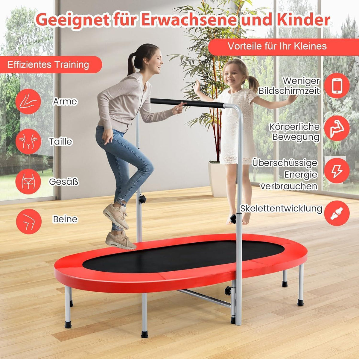 Trampolin 2 Personen – Fitness & Spaß für Kinder & Erwachsene