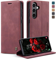 Samsung Galaxy S24 5G Handyhülle Leder Klapphülle Magnet Standfunktion