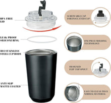 ERBO Kaffeebecher to go 380ml Thermobecher Auslaufsicher