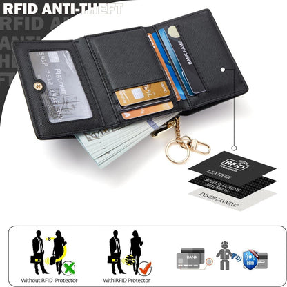 MUIIKOLA Mini Geldbörse Damen - Große Kapazität & 7 Kartenfächer