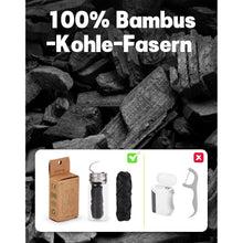 2x30m Natur Zahnseide Bambus-Aktivkohle Glasflakon Minze
