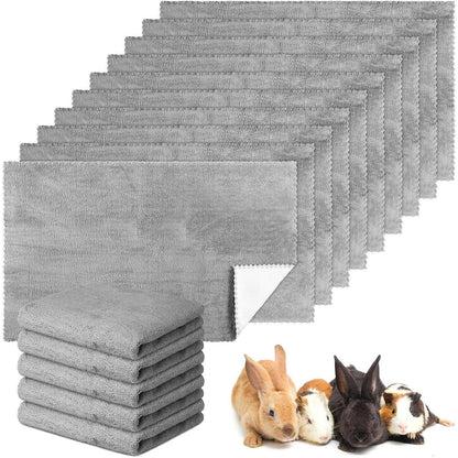 10x Waschbare Kleintierdecken Grau 35x22 Zoll