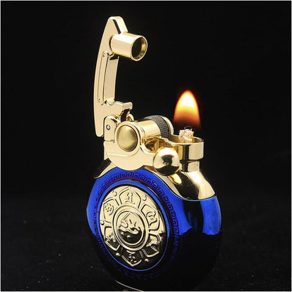 Vintage Antikes Feuerzeug winddicht Trenchfeuerzeug Blau
