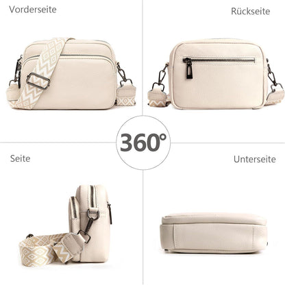 TIAASTAP Damen Handy Umhängetasche Echtes Leder Crossbody