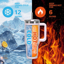 40oz Vakuum Thermobecher Rosenpulver Griff Trinkbecher