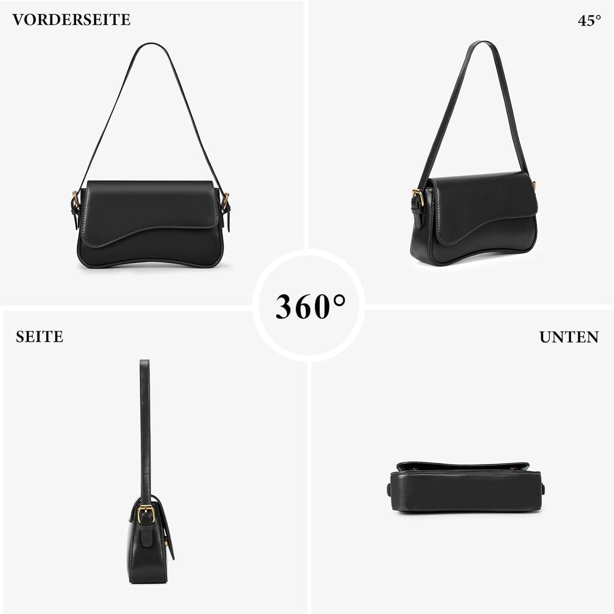 TIAASTAP Handtasche Mädchen Leder Vintage Aesthetic y2k Schultertasche