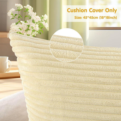 Philorn Kissenbezug 45x45cm 4er Set Kordsamt Sofakissen Bezug Beige Gelb Orange