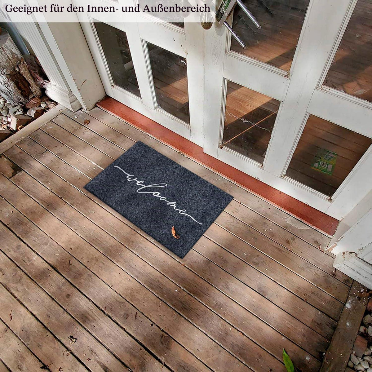 Fußmatte Grau 70x45 cm – Anti-Rutsch & Schmutzabsorbierend
