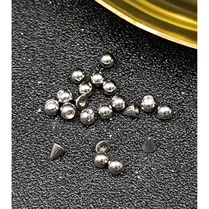 20er Ersatz Piercing Kugeln 1,2mm Stahl 3mm Schraubkugeln für Lippe Nase