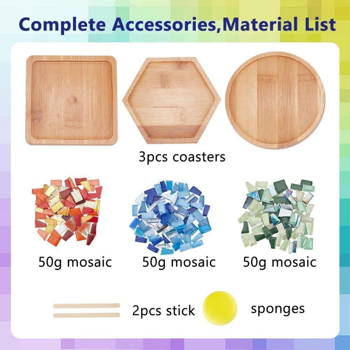 DIY Mosaik-Untersetzer Set – Glasfliesen zum Basteln & Verschenken