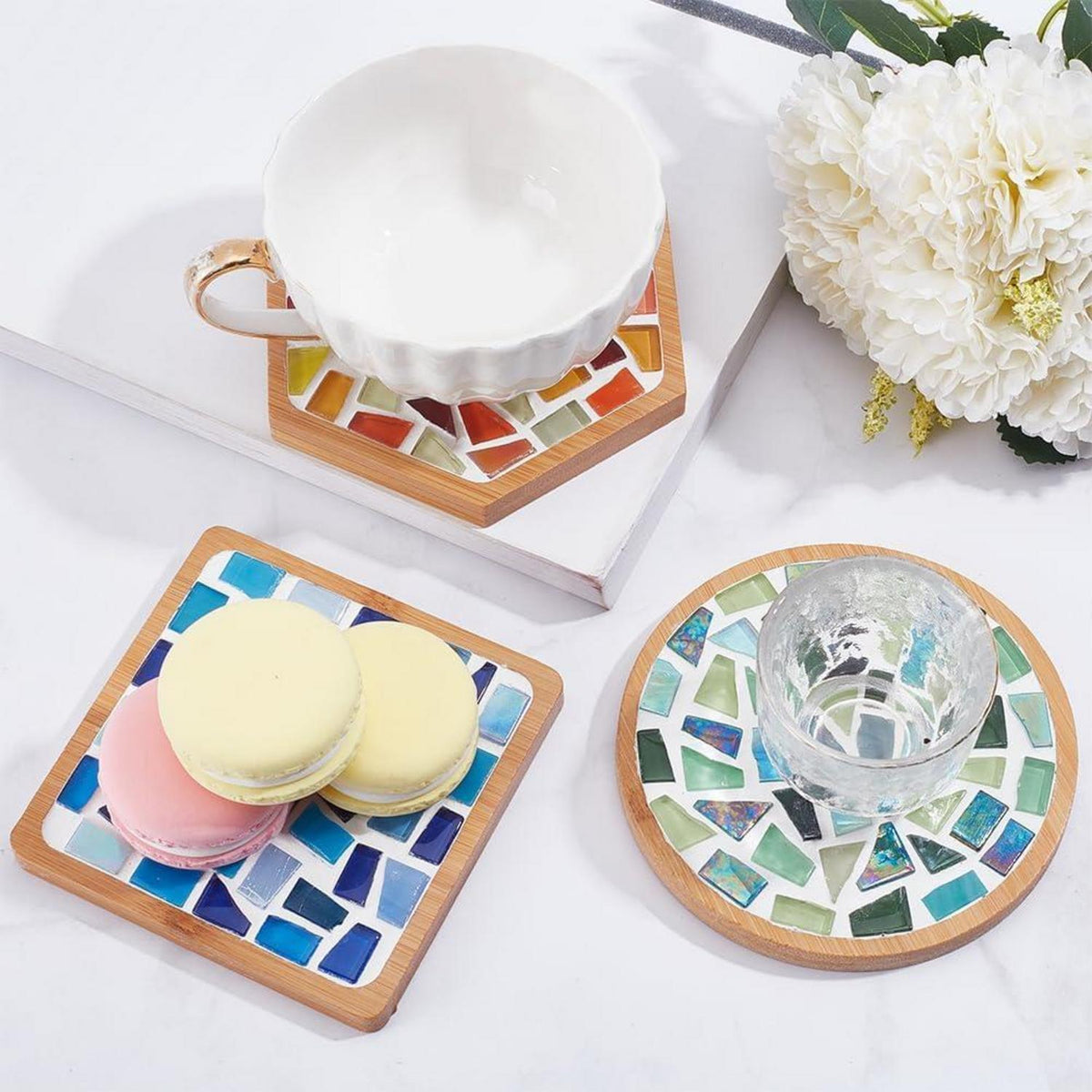 DIY Mosaik-Untersetzer Set – Glasfliesen zum Basteln & Verschenken