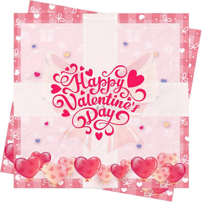 Valentinstag Papierservietten 40 Stück 33x33cm Servietten Hochzeit