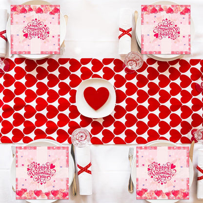 Valentinstag Servietten Deko 40Stück 33x33cm Happy Valentine's Day
