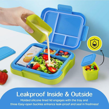 CAPERCI Brotdose Kinder Large 4.8 Cups Bento Box 4 Fächer 2